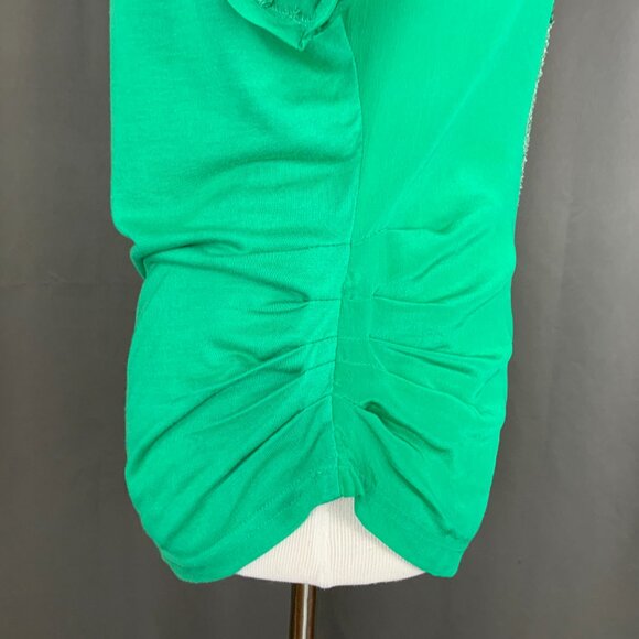 Antropologie YOANA BARASCHI Silk Sequined Emerald Green Top Sz S - Picture 12 of 16